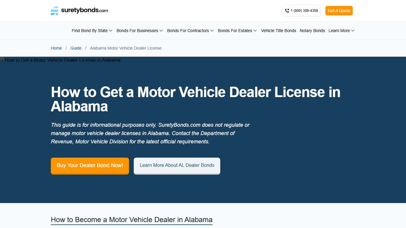 How to Get an Alabama Motor Vehicle Dealer License | 10-Step Guide