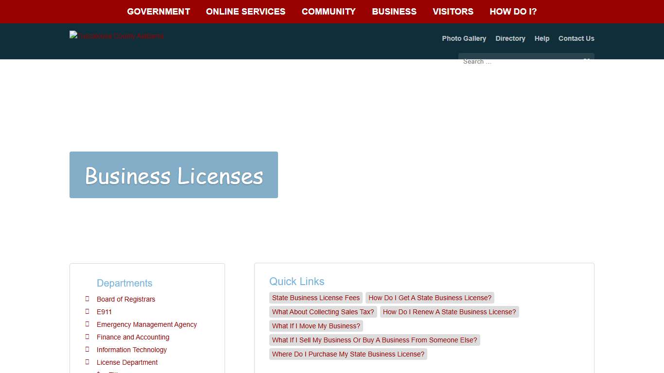 Business Licenses - Tuscaloosa County Alabama