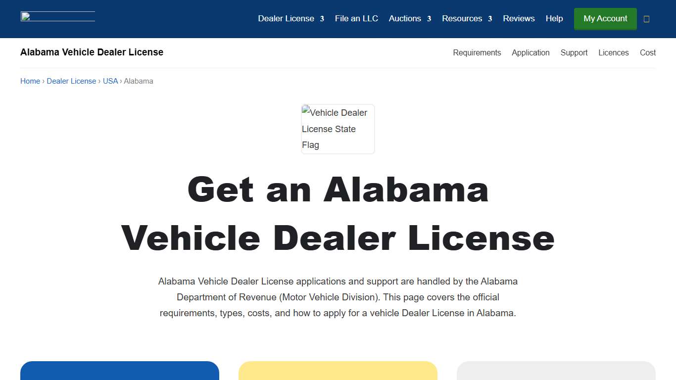 Alabama Vehicle Dealer License – Dealer 101®